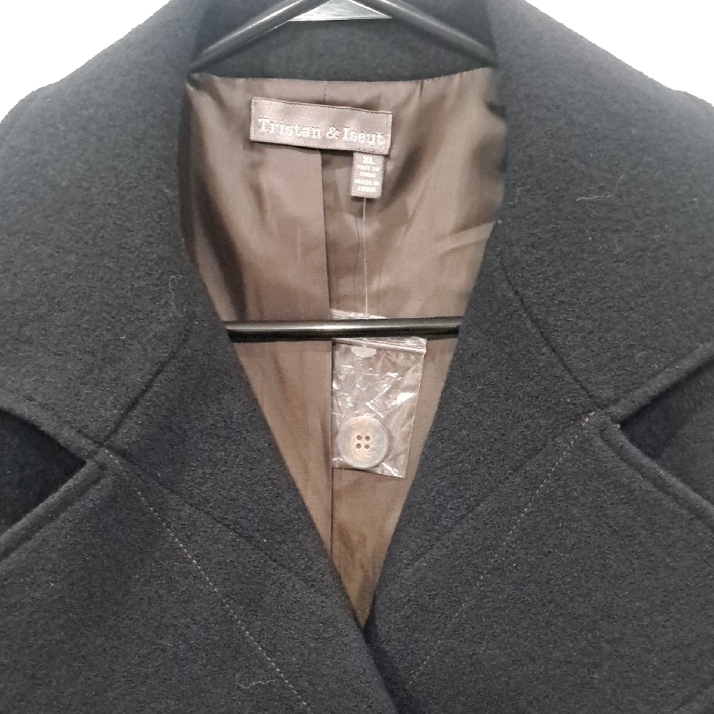 Tristan & Isuelt Black Women's Pea Coat